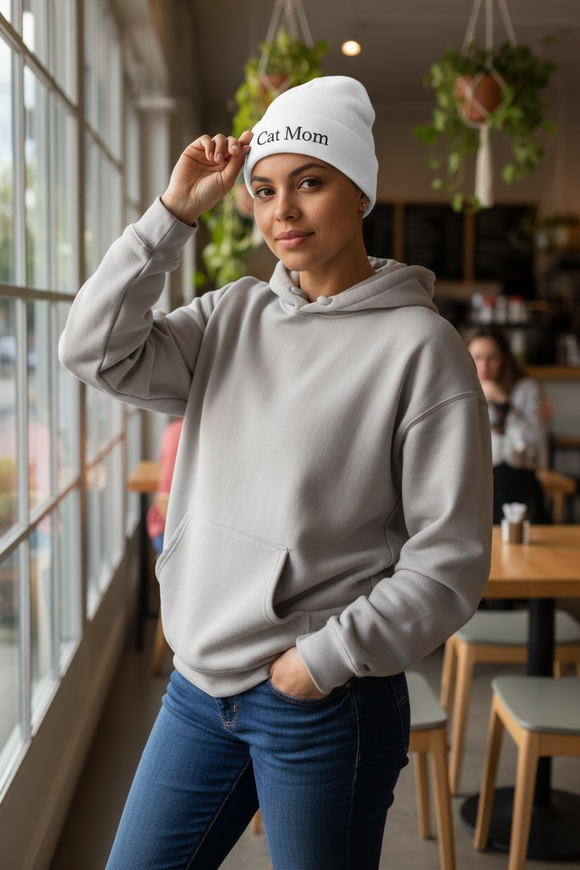 Knit Beanie (Embroidery)